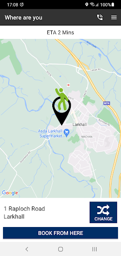 Android application Larkhall TOA screenshort