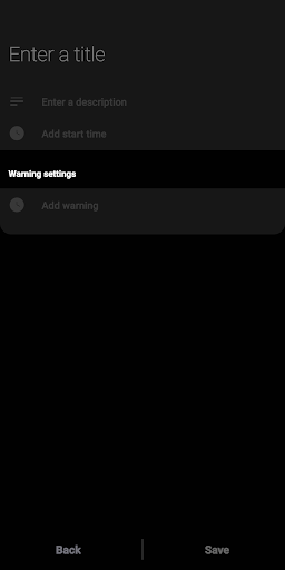 Work schedule Screen 2