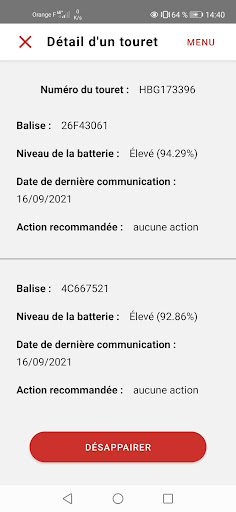 Android application Ultracker™ screenshort