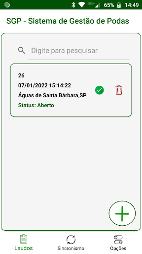 SGP - Gestão de Podas Screen 2