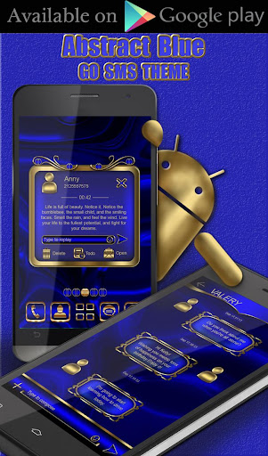 Abstract Blue 3D Next Launcher
