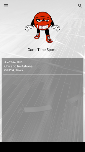 Android application GameTime Events screenshort