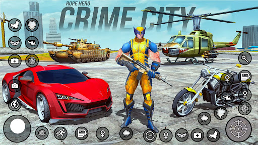 Android application Multi Rope Hero Super Town 4 screenshort
