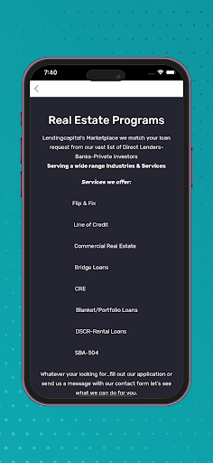 Lendingcapital.net Screen 2