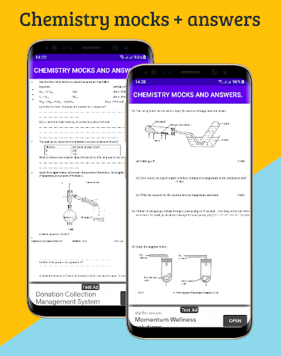 Chemistry; mocks & answers Screen 3