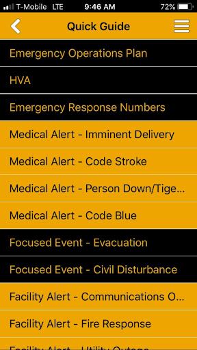 MU HC Emergency Management Screen 3