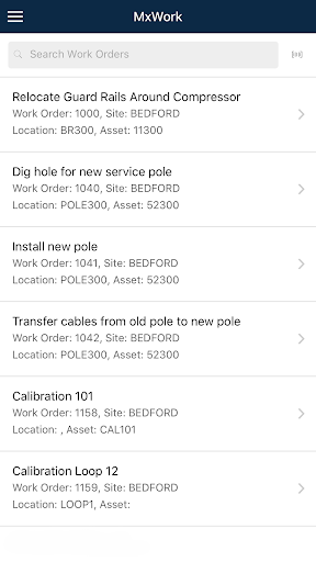 Android application MxWork screenshort