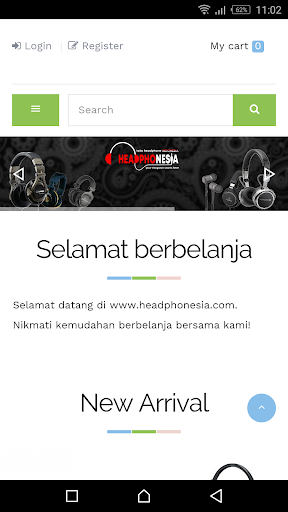 Android application HEADPHONESIA screenshort