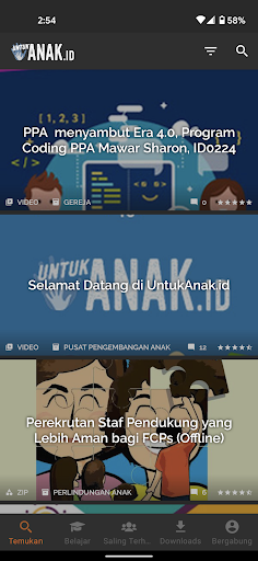 Android application UntukAnak.id screenshort