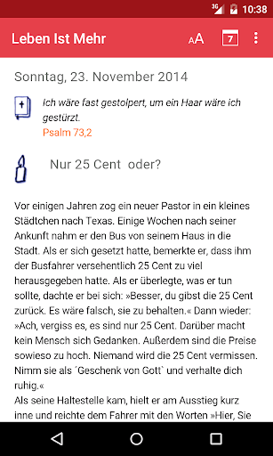 Android application Leben ist mehr screenshort
