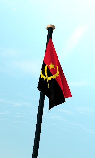 Angola Flag 3D Live Wallpaper Screen 3