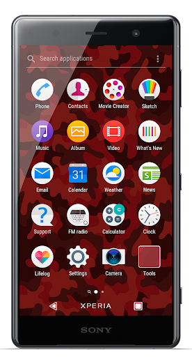 Red Camo Theme for Xperia™ Screen 3