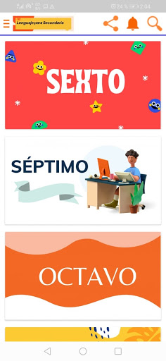 Android application Lenguaje para Secundaria screenshort