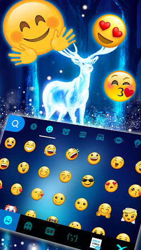 Glowing Forest Deer Keyboard T Screen 3