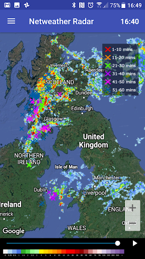 Android application Netweather Radar screenshort