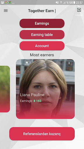 Android application Together Earn screenshort