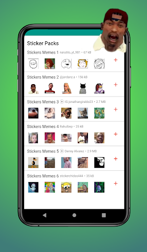 Android application Memes Stickers for WhatsApp screenshort