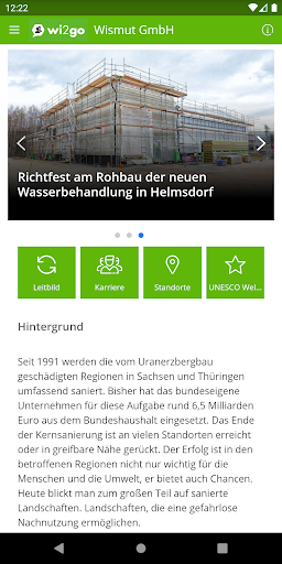 Android application wi2go screenshort