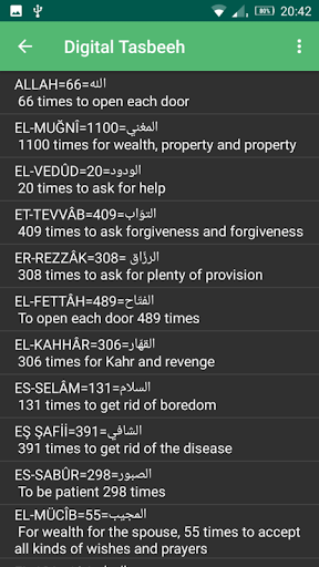 Dhikr counter Screen 2