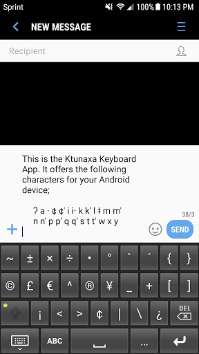Ktunaxa Keyboard App Screen 3