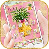 Flamingo Pineapple Fruit Theme icon