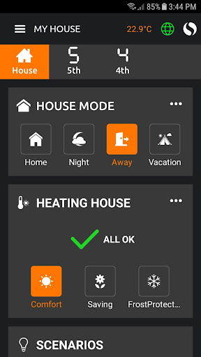Sensio Smart Home Screen 3