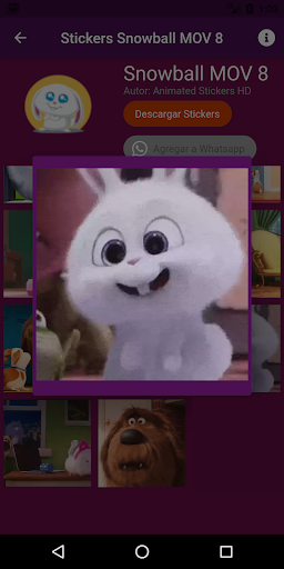 Animated Snowball Stickers for WhatsApp.