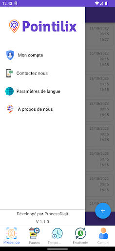 Android application Pointilix screenshort
