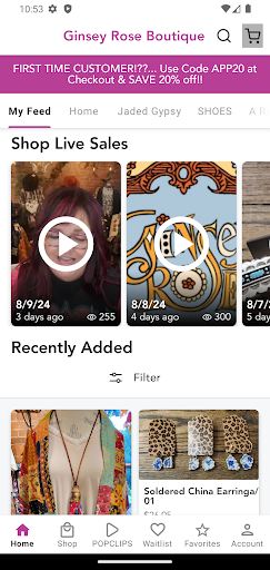 Screenshot of Ginsey Rose Boutique
