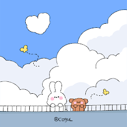 「카카오톡 테마 - 바니 솜사탕 구름」のアイコン画像