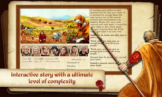 King of Dragon Pass: Screenshot del gioco di ruolo di testo