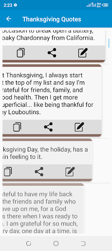 Thanksgiving Quotes App Screen 2
