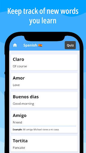 Android application Language Diary screenshort