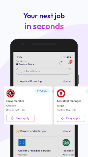 Android application JobGet: Get Hired screenshort