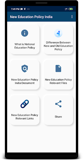 Android application Education Policy India screenshort
