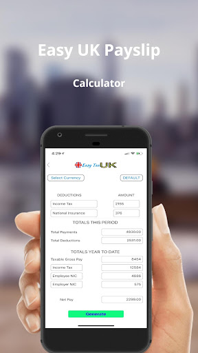 Android application UK Paystub: Paycheck maker AI screenshort