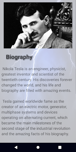 Nikola Tesla. Biography. Screen 2