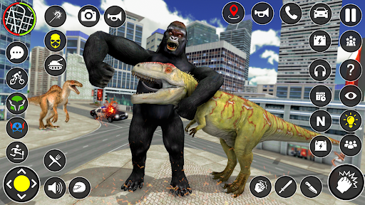 Fly Gorilla City Attack Game Screen 3