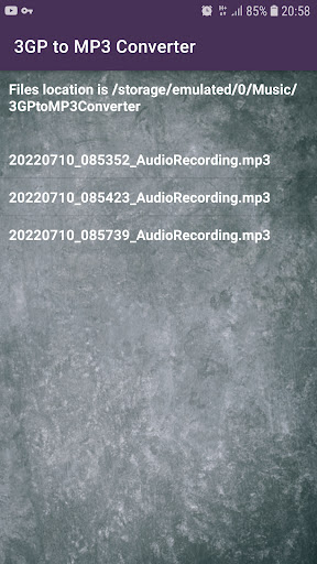 3GP to MP3 Converter Screen 3