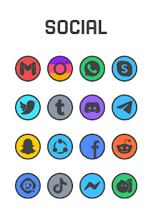 Circle Dark - Captura de pantalla del paquet d'icones