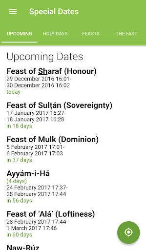 Badí Calendar & Qiblih Screen 3
