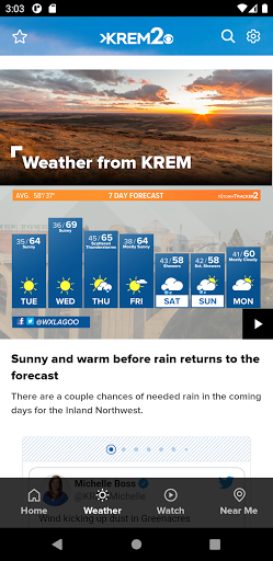 Screenshot of Spokane News from KREM
