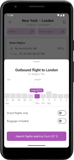 Airline Ticket Booking app Screen 3