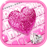 Pink diamond love keyboard theme free icon
