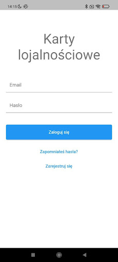 Android application Karty lojalnościowe BKF screenshort