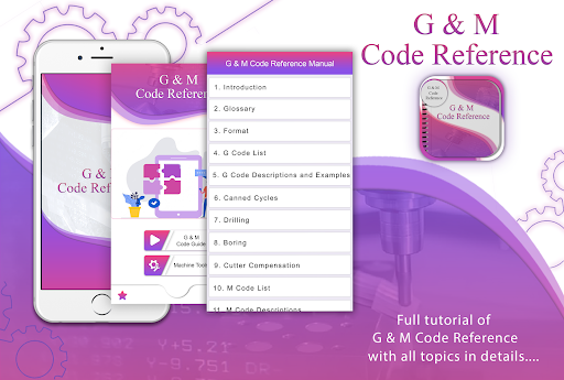 Android application G & M Code - CNC Machine Tools screenshort