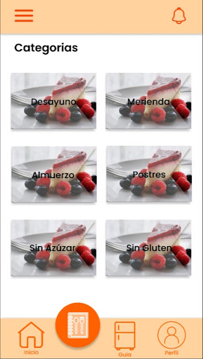 Android application Mis recetas screenshort