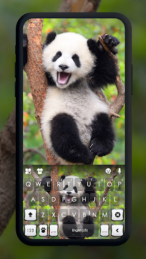 Android application Happy Cute Panda Keyboard Back screenshort