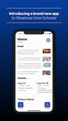 Android application Meadows Union Schools screenshort