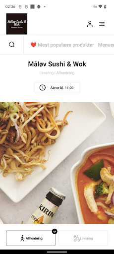 Android application Måløv Sushi & Wok screenshort